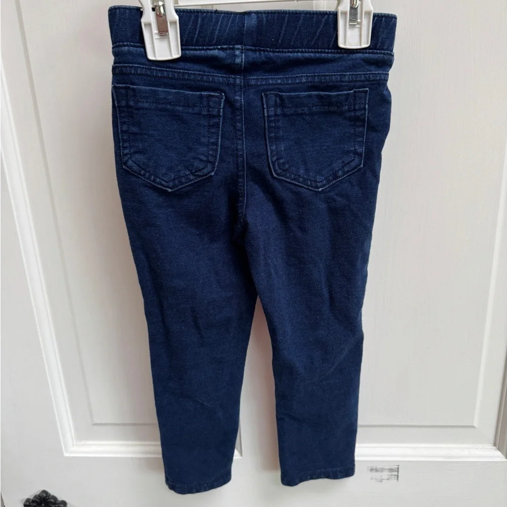 Jumping Beans Girls 3T Dark Blue Denim Jeggings - Picture 3 of 4